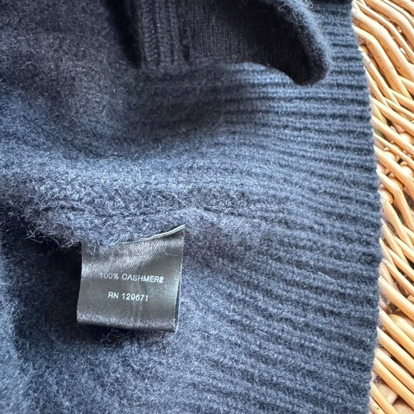 NAKED CASHMERE Samuel Ribbed Shawl Collar Cardigan Mens Large L Black Sweater - Picture 11 of 11